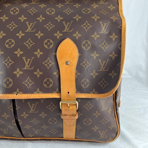 LOUIS VUITTON Sac Chasse Hunting Brown Canvas Monogram Travel Bag M41140 - Picture 12 of 17
